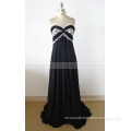Sweetheart White Lace Black Chiffon Evening Dress Prom Dress Party Dress